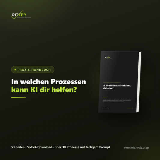 Praxis-Handbuch In welchen Prozessen kann KI dir helfen - 53 Seiten, Sofort-Download